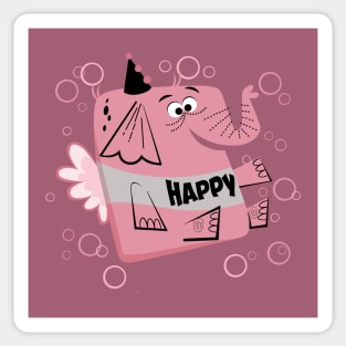 Happy the Birthday Elephant Sticker